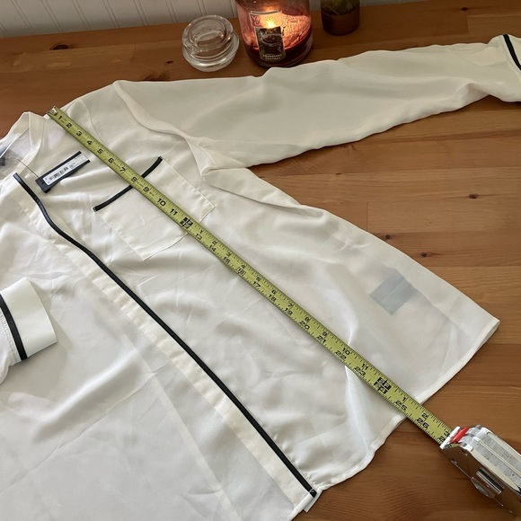 Worthington Off White Button Up Lightweight Blouse Size PXL New With Tags - Picture 7 of 8